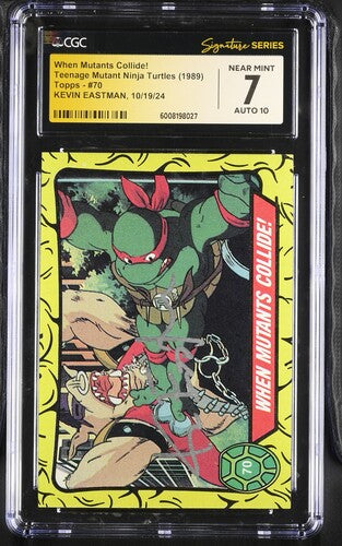 CGC Grade 7 Signed Kevin Eastman Teenage Mutant Ninja Turtles When Mutants Collide! #6008198027