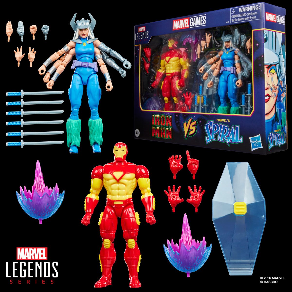Hasbro - Marvel Legends Series Iron Man vs Spiral 6-Inch Action Figures